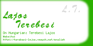 lajos terebesi business card